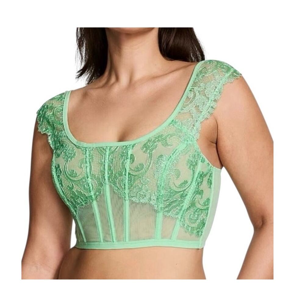 Victoria's Secret Dream Angels large Boho cap sleeve corset BC 3184